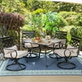 thumbnail image 2 of 37" Square Patio Dining Table Outdoor Furniture Table for Backyard Bistro Garden Deck, Imitation Wood Table Top, 1.57” Umbrella Hole, 2 of 7