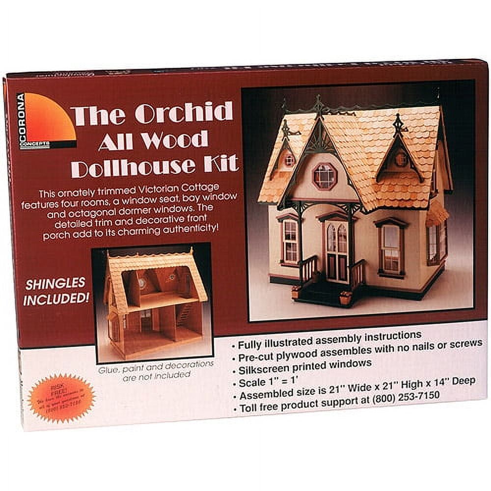 Orchid all wood dollhouse kit outlet
