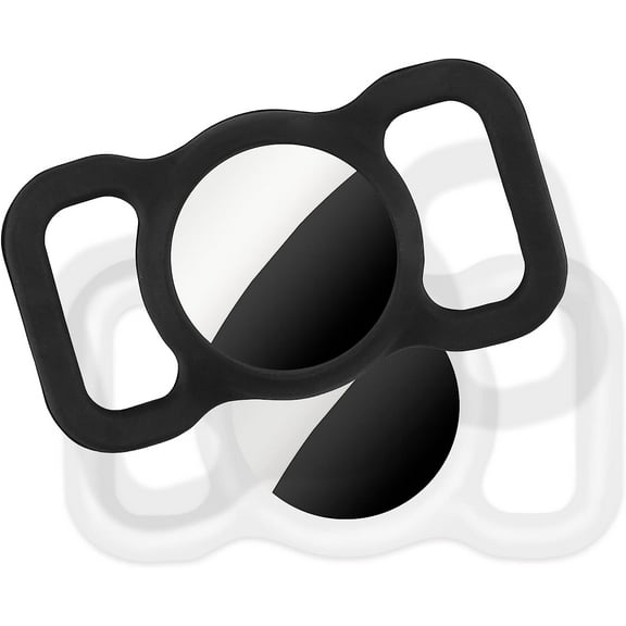 Airtag Dog Collar (2 Pack) (Black/White)