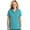 Aquamarine, variant on Womens Breast Cancer Ribbon Patch Moisture-Wicking Polo Shirt, XL White