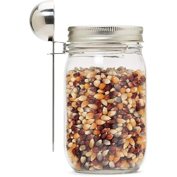 Fox Run 82655 Jarware Stainless Steel Regular-Mouth Coffee Scoop, Metallic