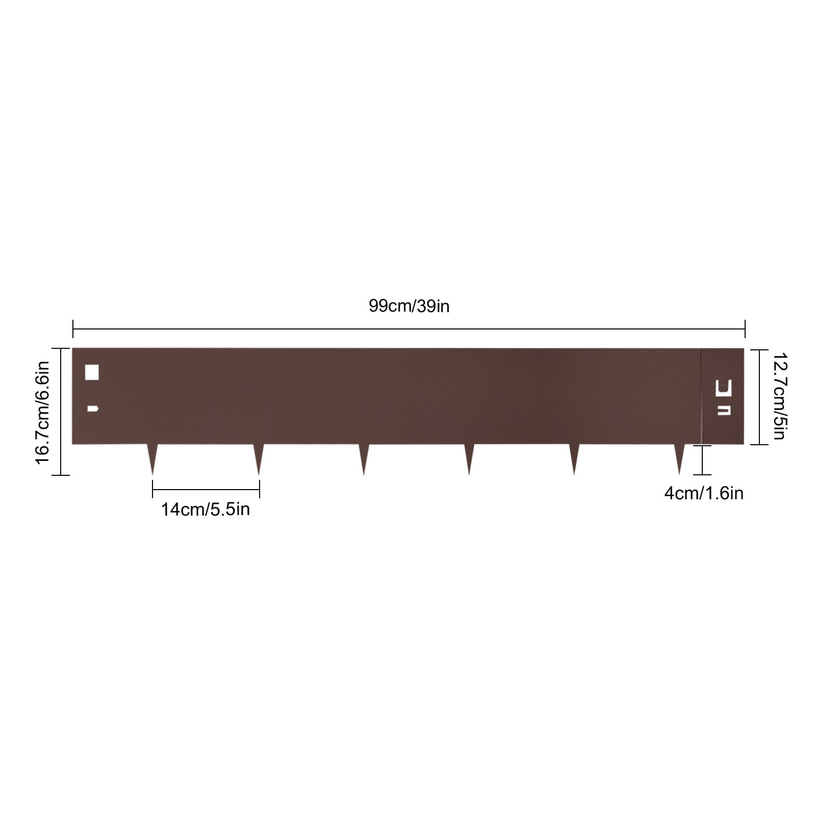 5PCS 39 inch Steel Lawn Edging Landscape Edging Yard Barrier Garden Border Edge for Gardens, Paths, Lawns, and Outdoor Patios