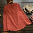 thumbnail image 3 of Kcodviy T-Shirts Décontractés en Coton et Lin pour Femmes Imprimé Chat Manches Longues Chemise Blouse Boutonnée, 3 of 3