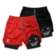 thumbnail image 1 of 2pzs Gimnasio Short Con Licra Deportiva 2 En 1 Hombre Correr, 1 of 8