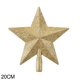 thumbnail image 1 of Estrella superior de árbol de Navidad, decoraciones de Feliz Navidad para el hogar, polvo dorado brillante, estrella de cinco puntas, adorno de Año Nuevo, 15/20cm, 1 of 4
