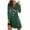 Green, variant on Jacenvly Christmas Dresses for Women Long Sleeve Christmas Hat Womens Dresses Round Neck Thigh Length Skirts Casual Cute Women'S Wine Glass Hedging Women'S Dress Black