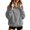 Gray, variant on Vivianyo HD Women's Half Zip Stand Collar Sweatshirt, Oversized Long Sleeve Pullover, Fall Warm Fleece Top for Home Relaxation and Park Trips, Sizes S-3XL