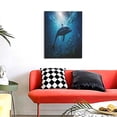 thumbnail image 4 of Sikiie Ocean Dolphin Fish School Print Canvas Decorative Hanging Painting, Anti-shrinkage Hanging Frame, Suitable for Home, Office Wall Decorations, 4 of 6