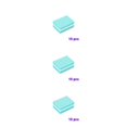 thumbnail image 1 of QualitChoice 10 Pcs Blocs de Classement Double Face Éponge Colorée Polissage Ponçage Vert 3Ensemble, 1 of 6