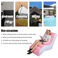 thumbnail image 2 of Soapow Inflatable Deck Chair with Air Pump, Foldable Lounge Chair for Bedroom and Living Room, Indoor Outdoor Sofa Lounge with Handrails, Pink, 2 of 9