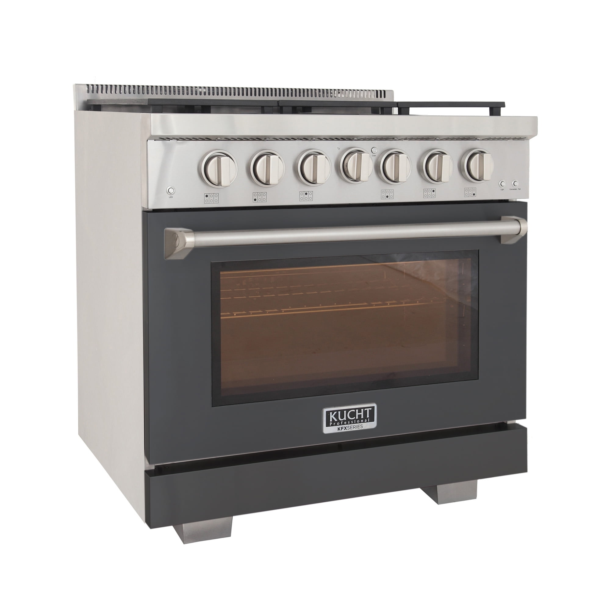 Professional 36-in Natural Gas Range Oven in Cement Gray w/ True Simmer Burners