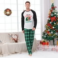 thumbnail image 5 of Cozy Family Christmas Pajamas with Green Plaid Pants and Holiday Santa Design, Sizes NB to 6XL with Pet Outfit, 5 of 7