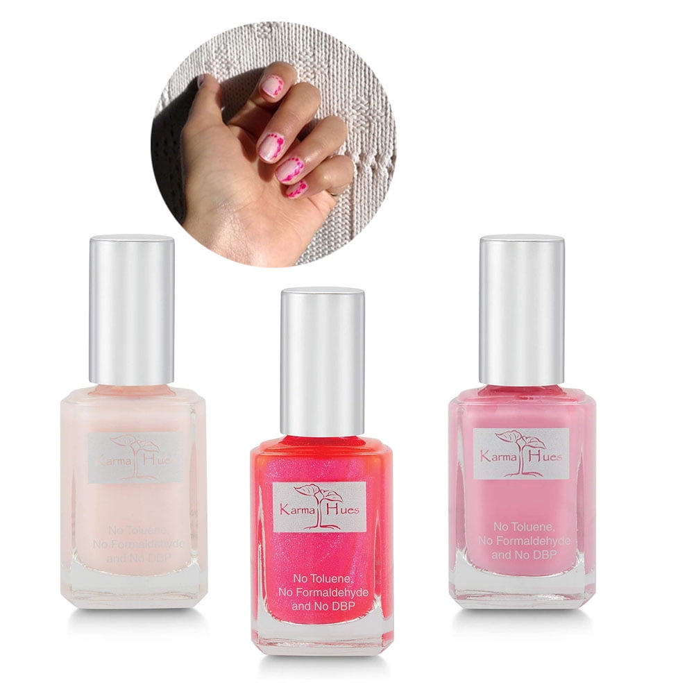 karma Organic beautiful Combination of Natural Nail Polish-Non-Toxic Nail Art, Vegan and Cruelty-Free Nail Paint