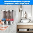 Ametoys Shower Shampoo Dispenser, Wall Mounted 3 Chamber Soap Dispenser