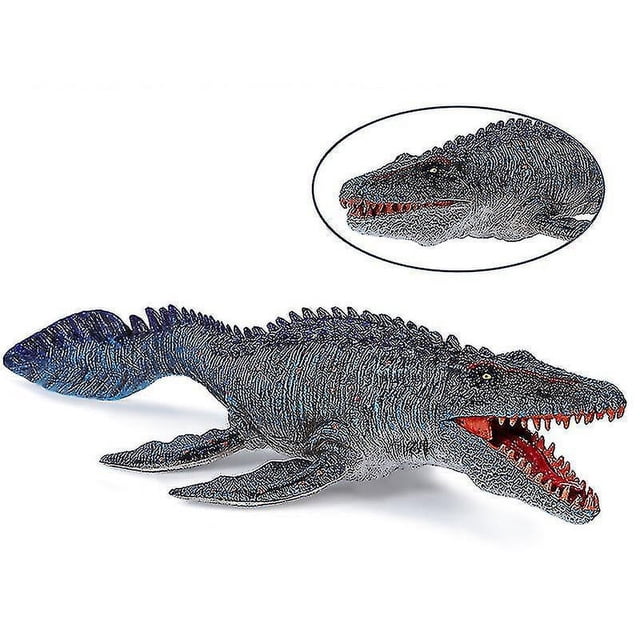 Juguete grande de Mosasaurus, modelo animal plástico realista del monstruo del mar profundo