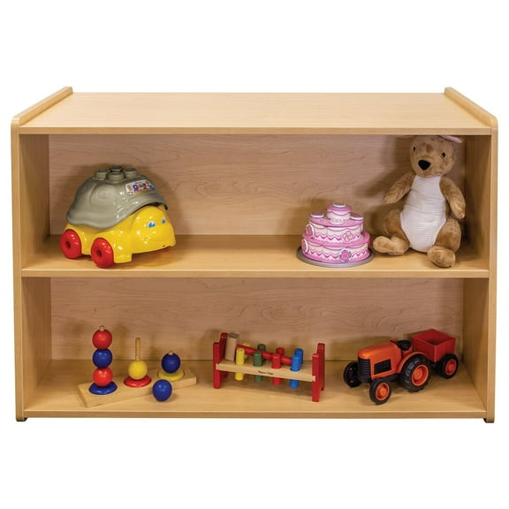 Tot Mate Preschool Wooden Shelf Storage Organizer, Maple, Assembled
