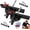 Black*2, variant on Precision Aluminum Beveled Baffle Plates, Miter Gauge for Table Saw with Crosscut Sled Fence, Adjustable Stop, Spring Plunger, and 3/4 x 3/8 in Standard Slot for Woodworking Cuts (Black)