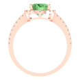 thumbnail image 4 of Solitaire with Accents Engagement Ring for Women - 2.27ct Simulated Green Diamond in 18K Rose Gold Promise Ring, 4 of 6