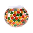 thumbnail image 4 of Lámpara LED solar impermeable para jardín, con forma de bola de mosaico de vidrio, ideal para interiores y exteriores (naranja, amarillo y verde), 4 of 7