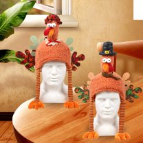 Junepar Thanksgiving Turkey Hats Thanksgiving Novelty Turkey Hats Winter Decorations Funny Hat for Christmas Holiday Party Favor Supplies - B