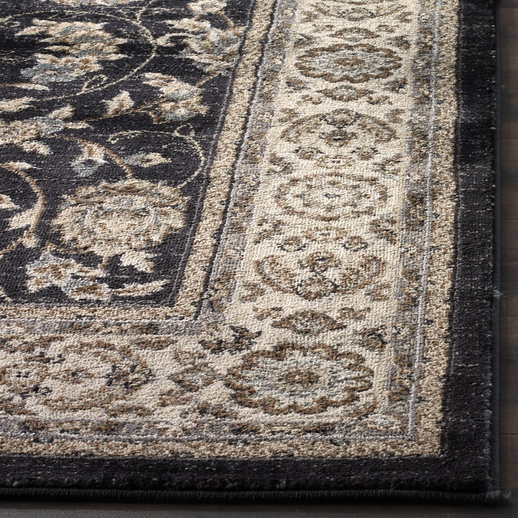 Safavieh Lyndhurst Janel Floral Area Rug, Anthracite/Cream, 3'3" x 3'3" Square