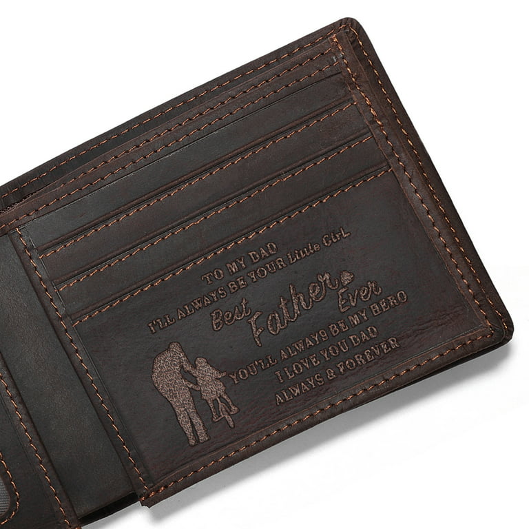 Men's Personalized Engraved Leather Wallet