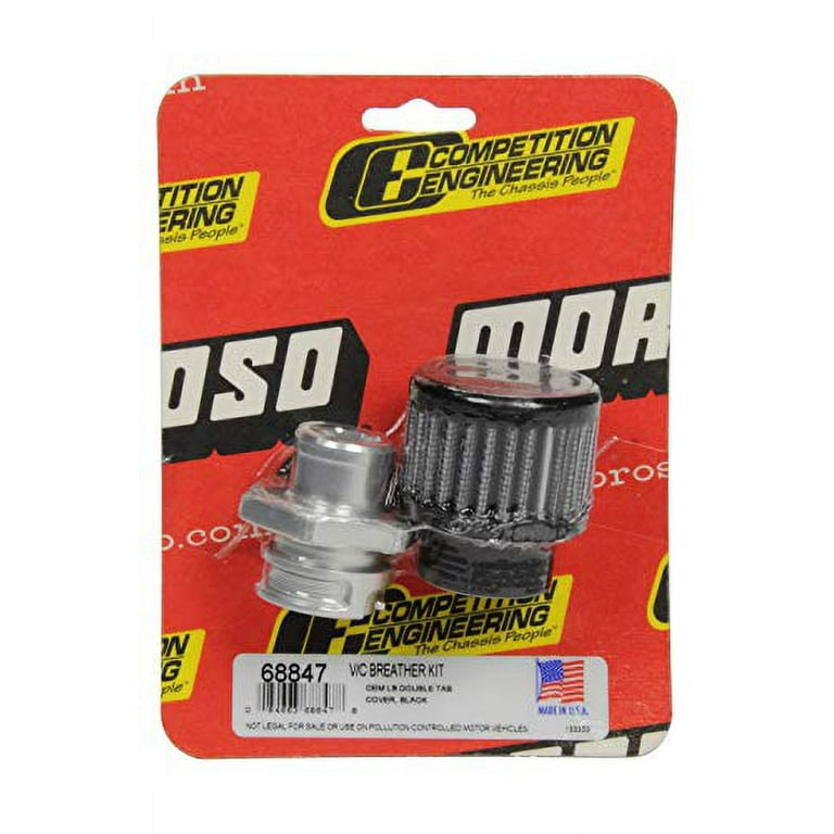 Moroso 68847 Valve Cover Breather Kit GM LS with OEM Double Tab 