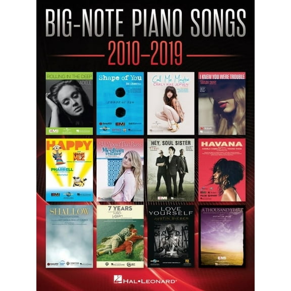 Big-Note Piano Songs 2010-2019 - Easy Piano Songbook with Large Notation and Lyrics, (Paperback)