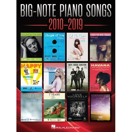 Big-Note Piano Songs 2010-2019 - Easy Piano Songbook with Large Notation and Lyrics, (Paperback)