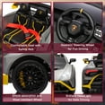 thumbnail image 3 of 24V Lamborghini Electric Car for Kids with Remote Control and Foam Front Wheels, 24V Battery Powered Ride on Toys Sports Car with Drifting Buttons, 360Â° Spin, Bluetooth, Music, LED Lights (Gray), 3 of 7