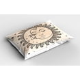 thumbnail image 2 of Ambesonne Sketch Pillow Sham 2 Pack, Sun and Moon, 30"x20", Charcoal Grey Tan, 2 of 3