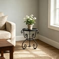 thumbnail image 4 of Wrought Iron Gazing Ball Plant Stand, Multipurpose Decorative Metal Plant Riser for Yard, Flower Bed, Patio, Porch & Indoor Display, 4 of 7