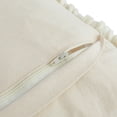thumbnail image 6 of Creative Co-Op Tufted Wool and Cotton Lumbar Pillow with "Peachy" Message, Cream and Red, 6 of 12