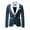 Blue, variant on COM1950s Coats for Men, Suits for Men, Men Casual Solid Color Pocket Button Green Fruit Collar Suit Personality Versatile Coat, Coat for Men, Suit for Men, Green Suit Men