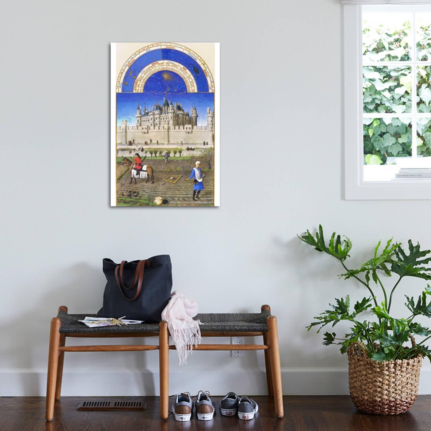 Art.com Le Tres Riches Heures Du Duc De Berry - October Art Print by Paul Herman & Jean Limbourg, 24" x 36"