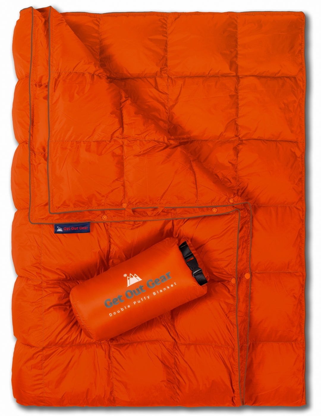 Get Out Gear Double Puffy Camping Blanket Extra Puffy, Packable