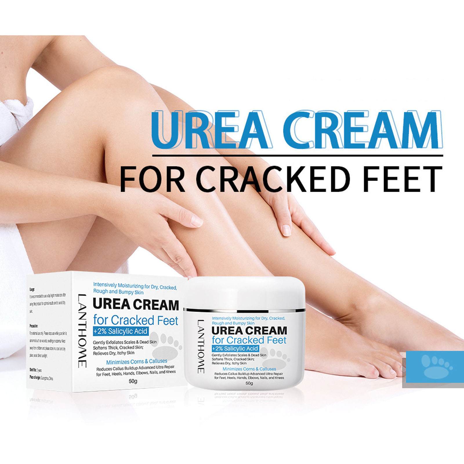 Lingouzi Urea Cream Callus Makeup Remover Hand Cream, Foot Cream, For