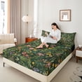 thumbnail image 4 of Manfei Floral Butterflies 3pcs Twin Sheet Sets for Female Girls,Spring Graden Twin Fitted Sheet,Flowers Blossoms Breathable Flat Sheet,Ultra Soft Home Decor, 4 of 7
