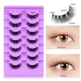 thumbnail image 4 of Happydeer 7 Pairs 3D False Eyelashes Transparent Stem Dense Curly Diverse Styles Multi-layers Fluffy Natural Cosplay False Lashes for Female, 4 of 13