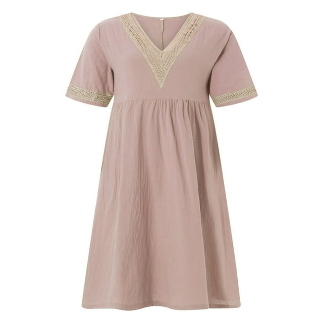 Robe de Soirée Décontractée à Manches Courtes pour Femmes