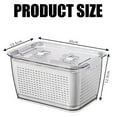 thumbnail image 5 of Produce Saver Containers, Fruit Storage Containers with Adjustable Vents, Leak Proof Lock Lid for Safe and Reliable Food Preservation in Kitchen Refrigerator (White), 5 of 5
