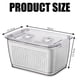 thumbnail image 5 of Contenedores para almacenar frutas y verduras frescas de Apuakthei - Contenedores para mantener la frescura en el refrigerador - Cajón para verduras con escurridor y coladores, color blanco, 5 of 5