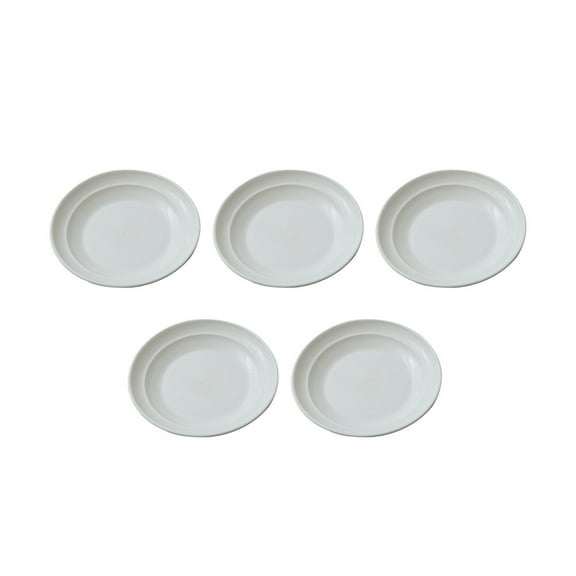 ELAYARD 5Pcs White Microwave Heating Plates for Home Use Fast Heat Steamed Fish and Dumplings