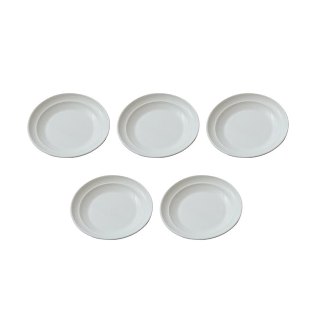 FUEENIRVA White Microwave Heating Plate for Home Use Fast Heating and Easy Clean Plastic 5PCS