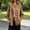 Khaki, variant on Mandarin Collar Women's Everyday Workwear Fashion Tops Solid Frog Buttons Blouson Elastic Cuffs Long Sleeve Vacation Blouses Relaxed Fit M