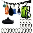 thumbnail image 4 of Hook and Loop Straps Storage Hanging Rope with 19 D-Buckle Hooks, 480x2.5cm for Outdoor Camping Tent Gear and Equipment, 4 of 9