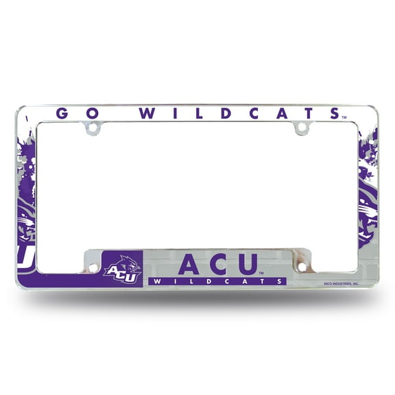 Abilene Christian Wildcats Standard 12" x 6" Chrome All Over Automotive License Plate Frame for Car/Truck/SUV