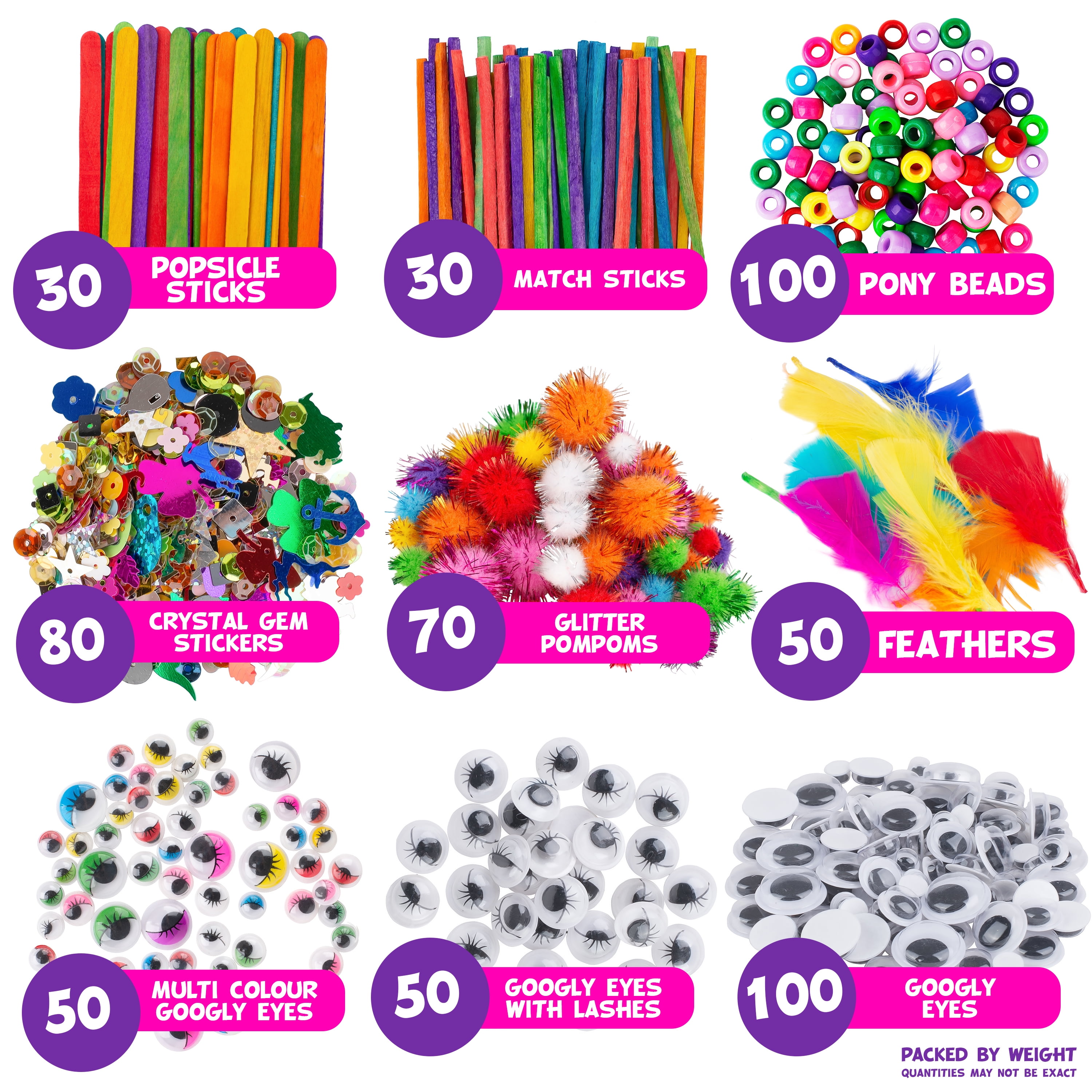 Blue Squid Arts and Craft Supplies for Kids - 3000+pcs