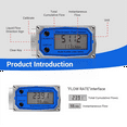 thumbnail image 7 of 1 Inch Fuel Flow Meter with 3/4 Inch Adapters, Digital Turbine Flow Meter 2.5-31 GPM Inline NPT Metal, 7 of 7