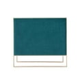 thumbnail image 3 of Manhattan Comfort Trillium 3-Piece Velvet Sofa Set in Teal Blue/Rose Gold, 3 of 9